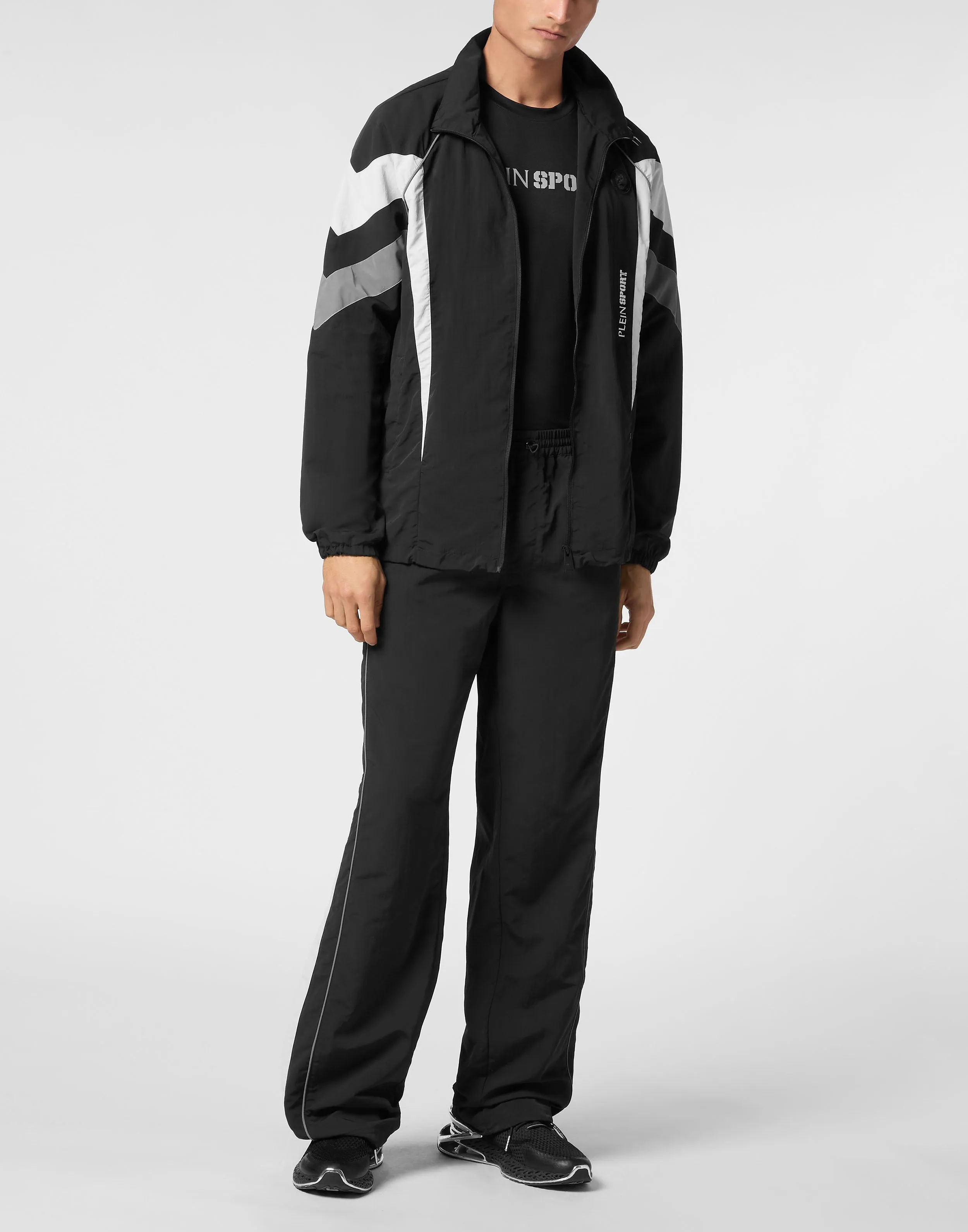Nylon Jogging Bomber Jacket LS Scratch