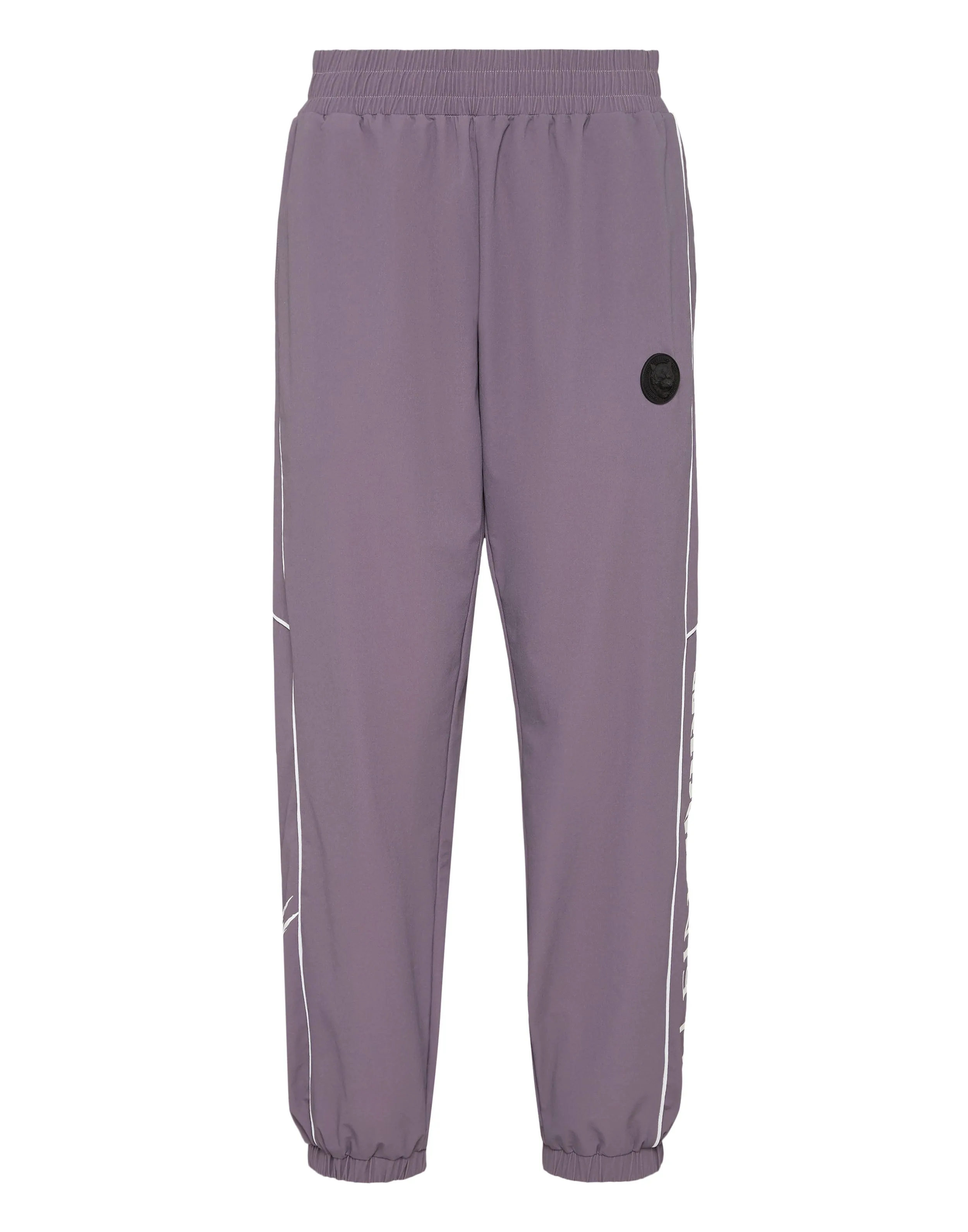 Nylon Loose Fit Piping Jogging Pants Scratch