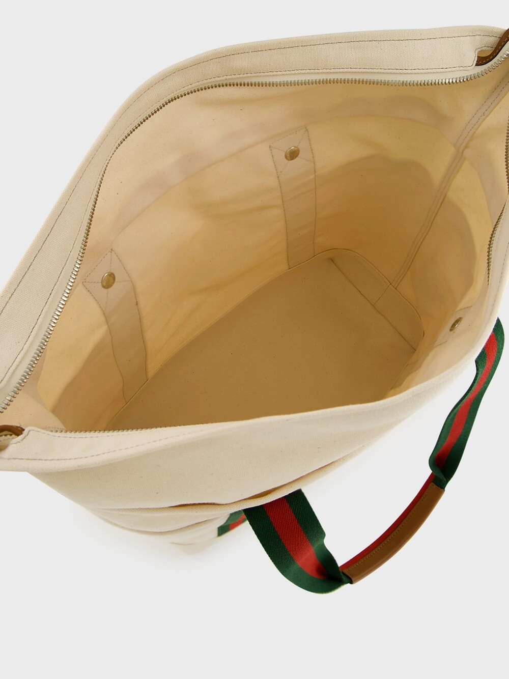 Off-White Medium Printed Canvas Bag with Web