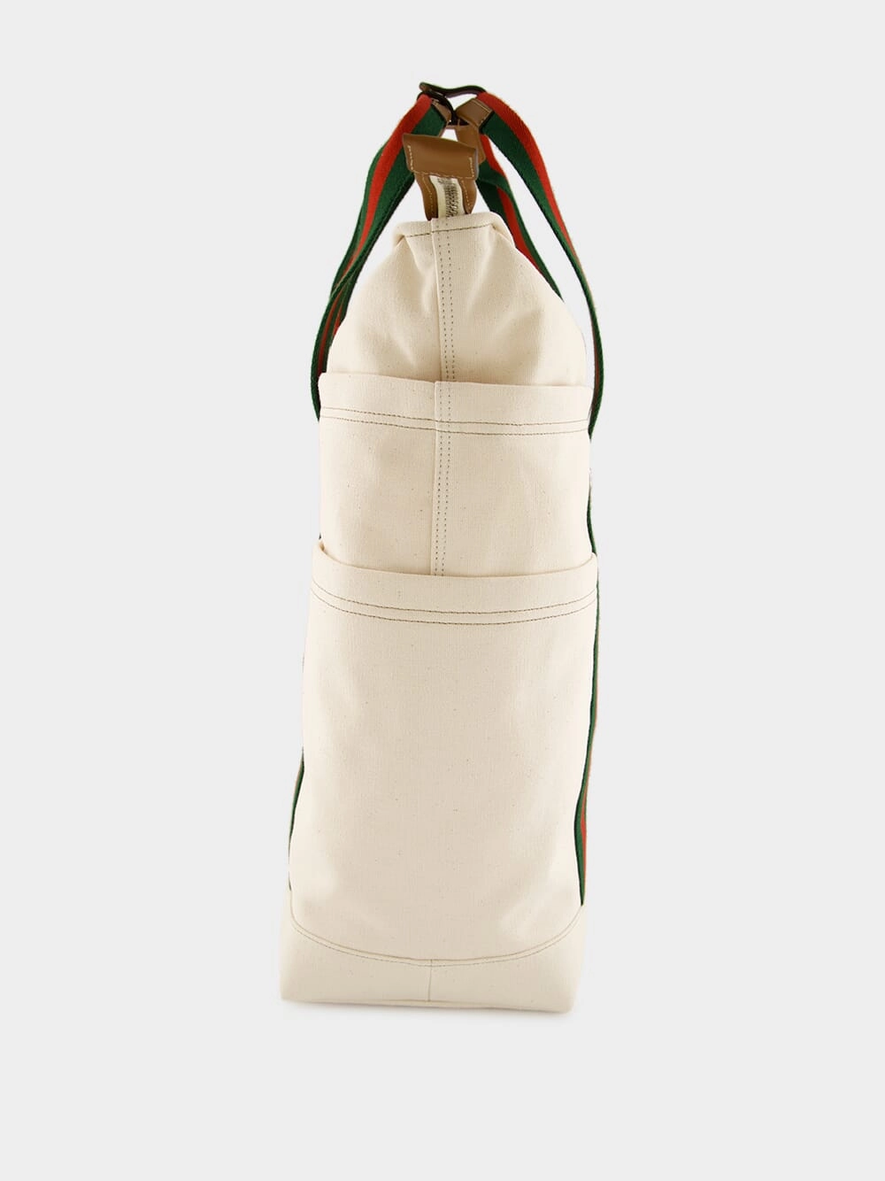 Off-White Medium Printed Canvas Bag with Web