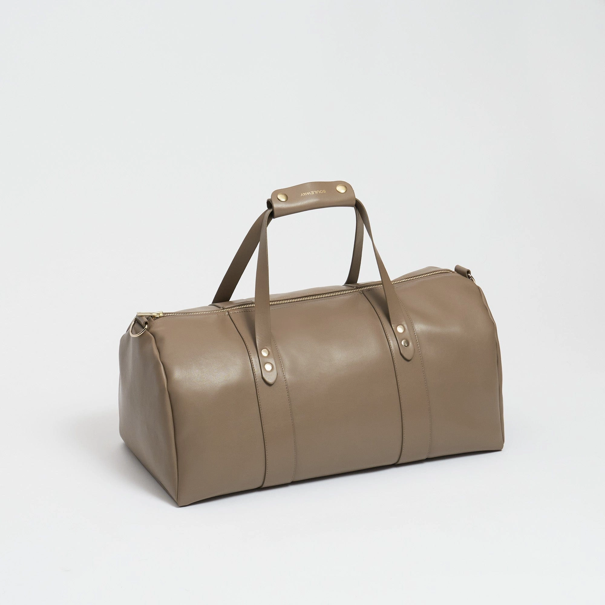 Oleatex Vegan Olive Leather Classic Weekender | Mocha Brown