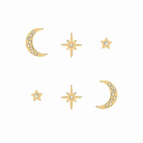 Olivia Burton Gold Celestial Stud Earrings Set 24100062