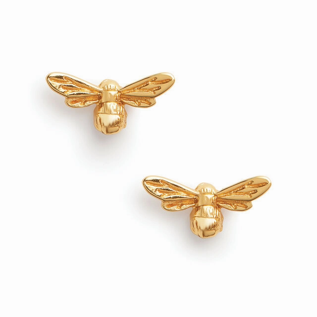 Olivia Burton Lucky Bee Gold Stud Earrings OBJAME23N