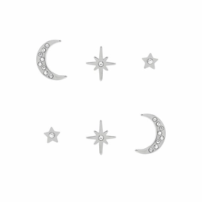 Olivia Burton Silver Celestial Stud Earrings Set 24100063