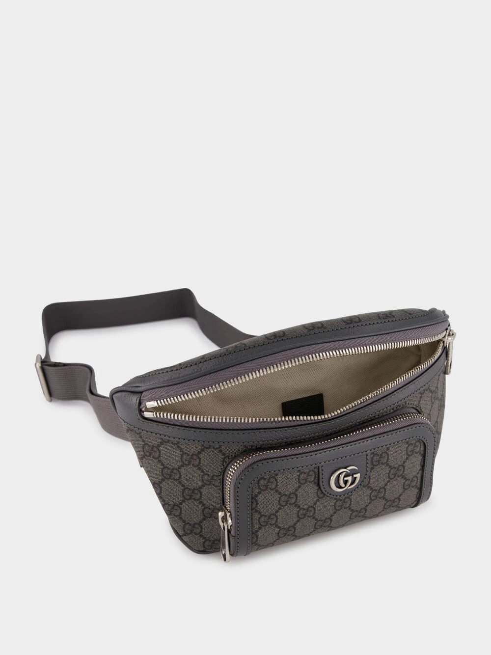 Ophidia Grey GG Belt Bag