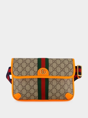 Ophidia Orange GG Small Belt Bag