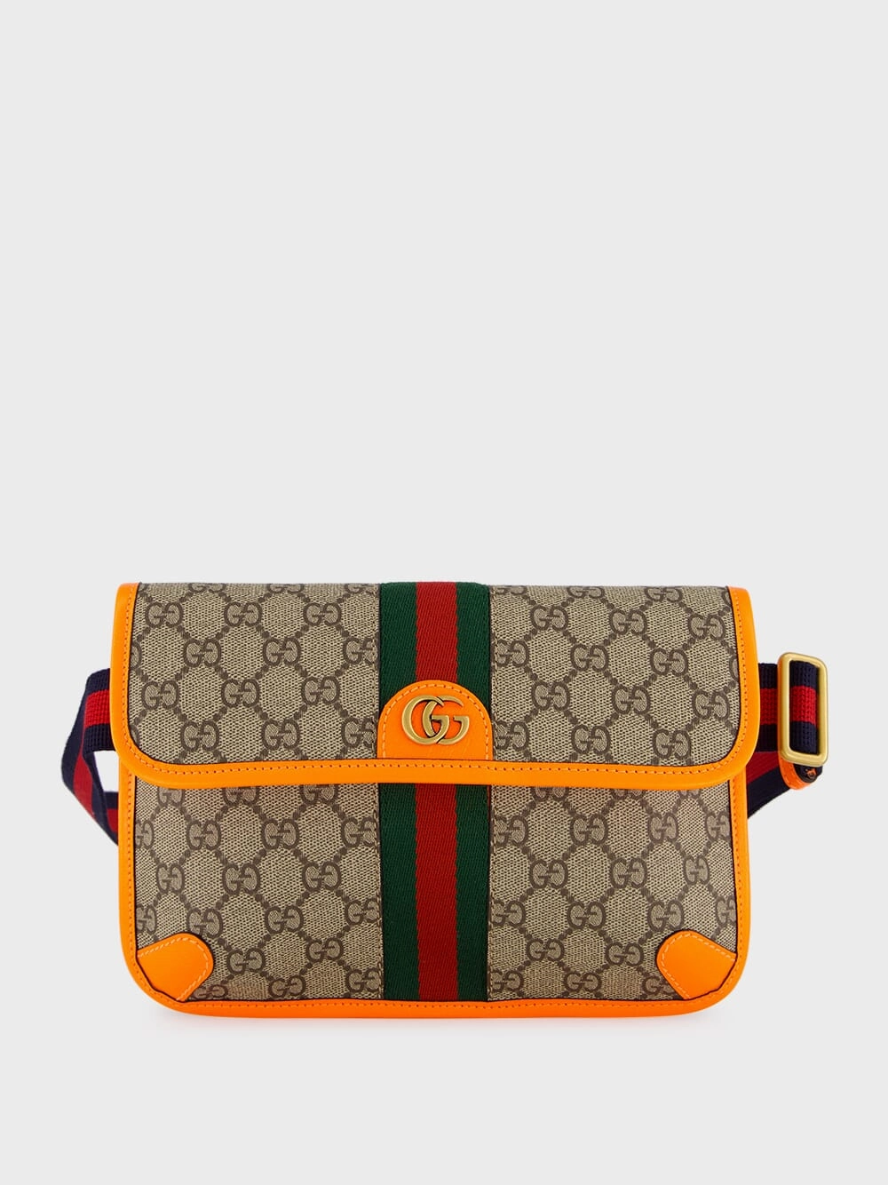 Ophidia Orange GG Small Belt Bag