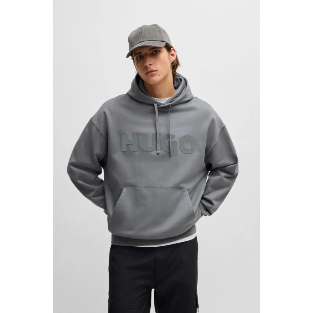 Oversize-fit hoodie in cotton terry with tonal logo