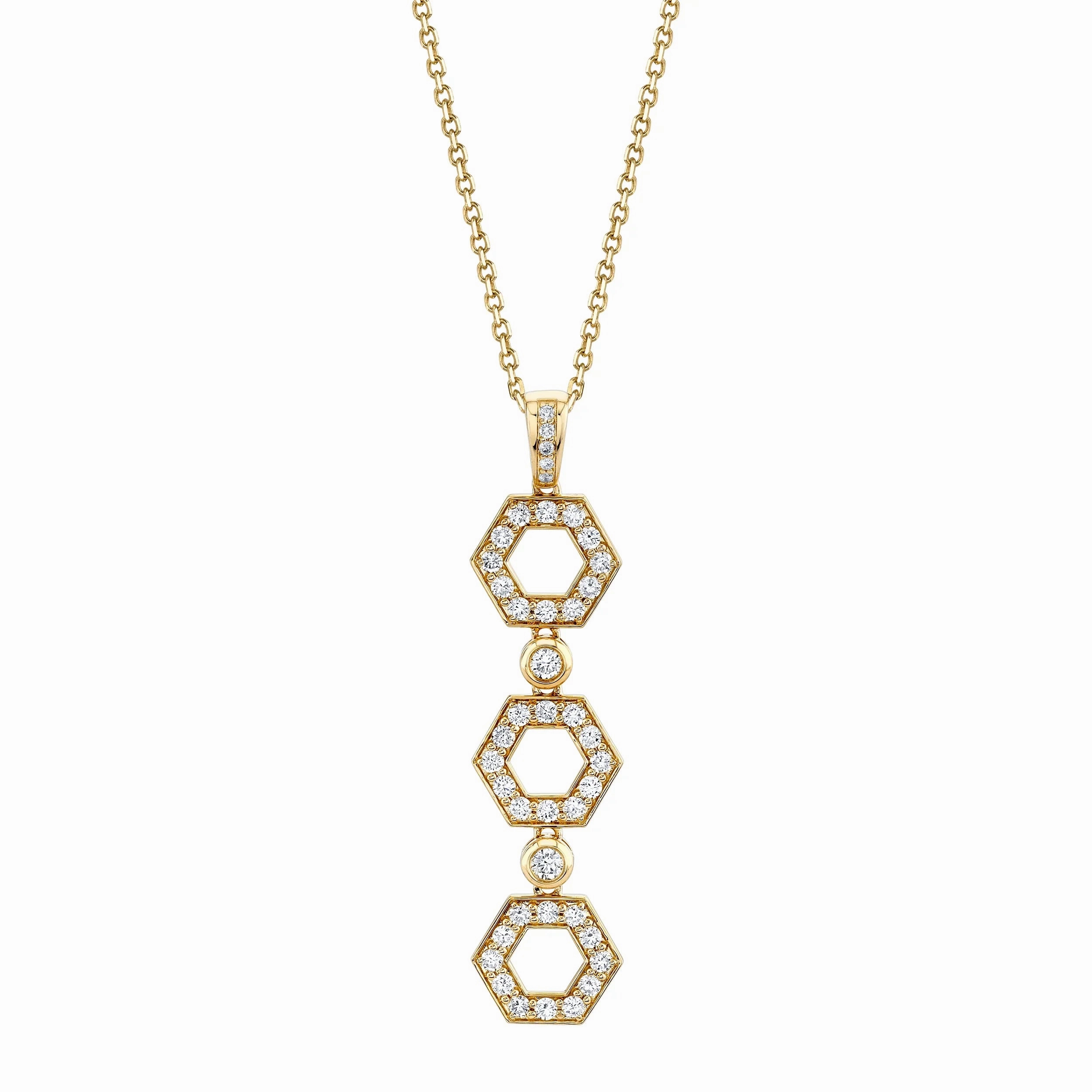 Pav Hex Infinity Pendant P506