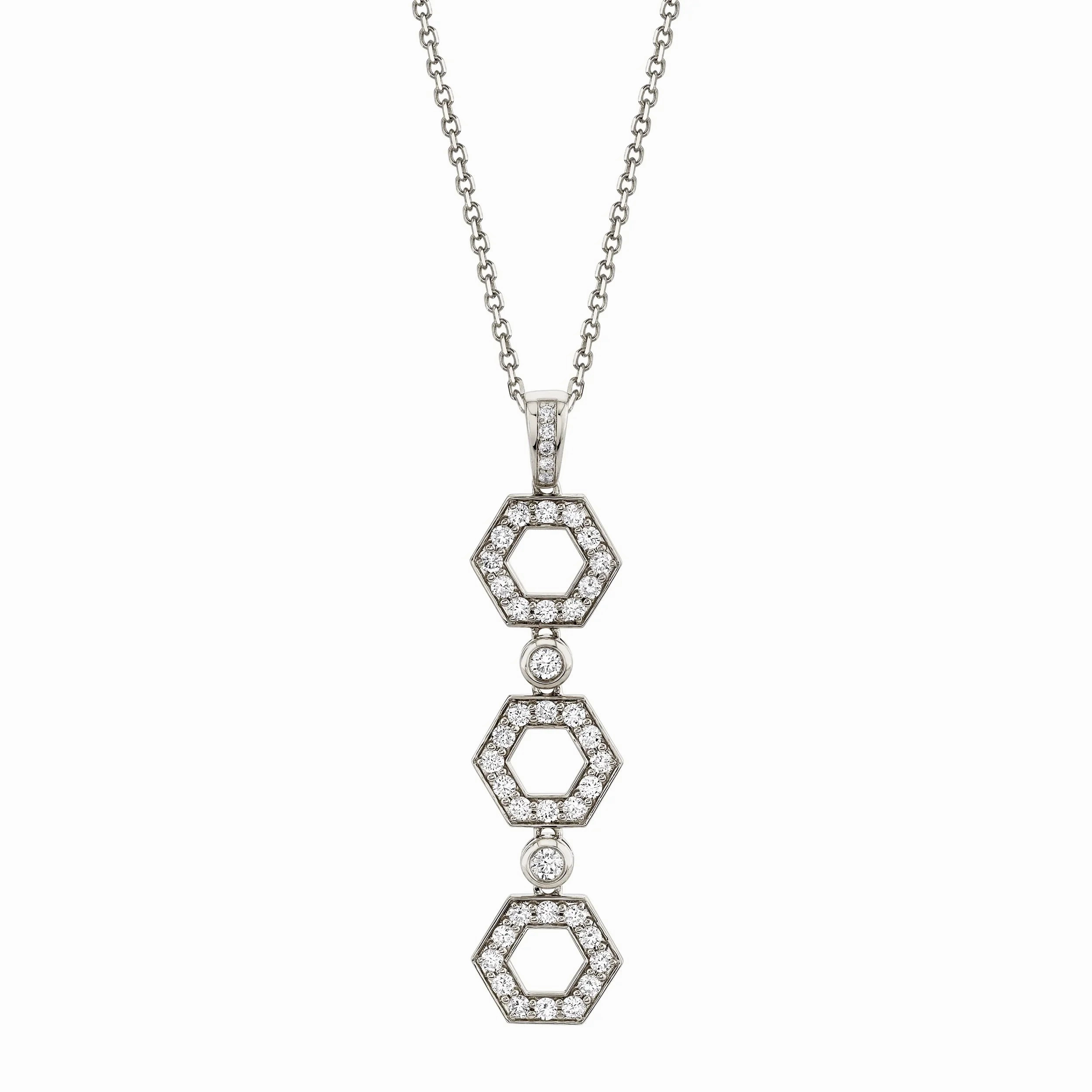 Pav Hex Infinity Pendant P506