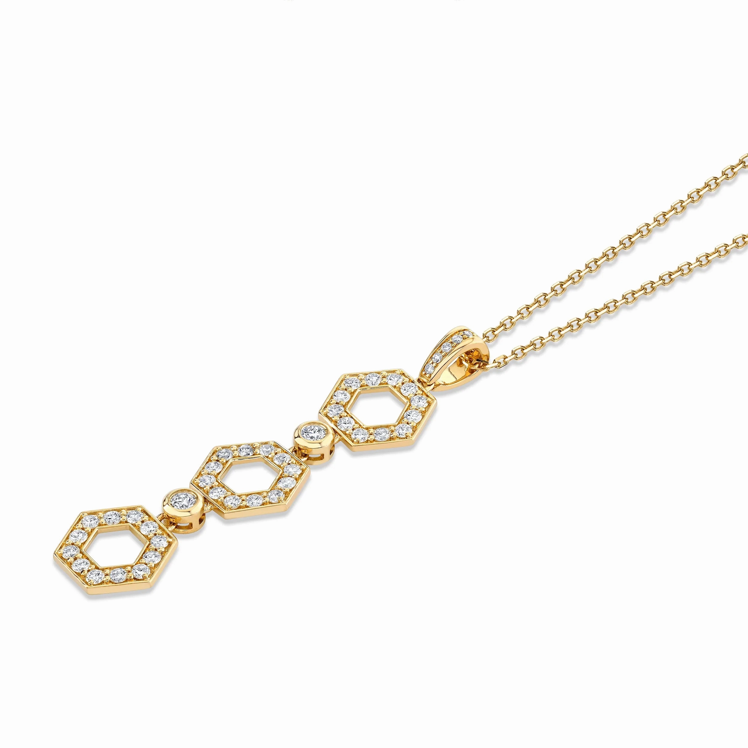 Pav Hex Infinity Pendant P506