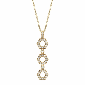 Pav Hex Infinity Pendant P506