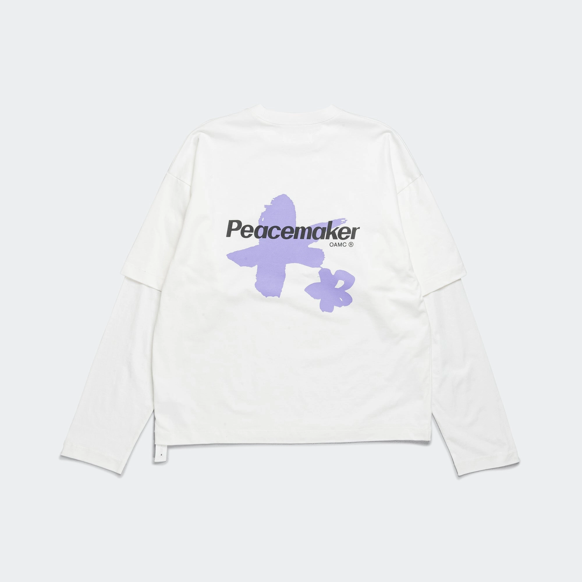 Peacemaker Painted Double Layer Boxy T-Shirt - Snow White