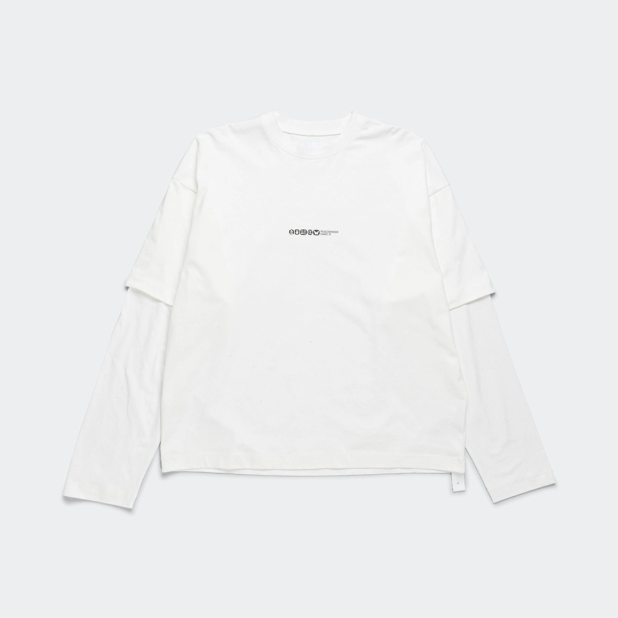 Peacemaker Painted Double Layer Boxy T-Shirt - Snow White