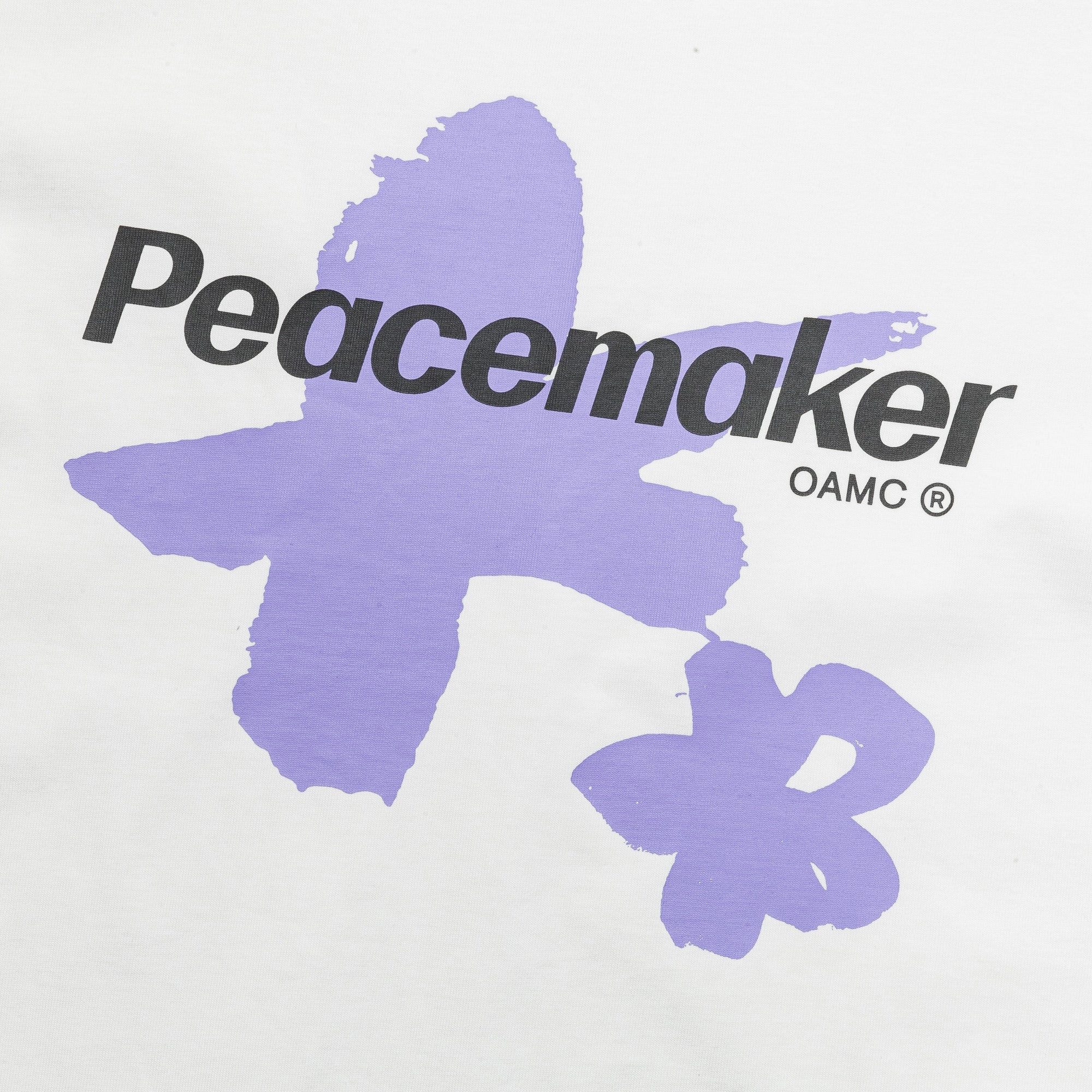 Peacemaker Painted Double Layer Boxy T-Shirt - Snow White