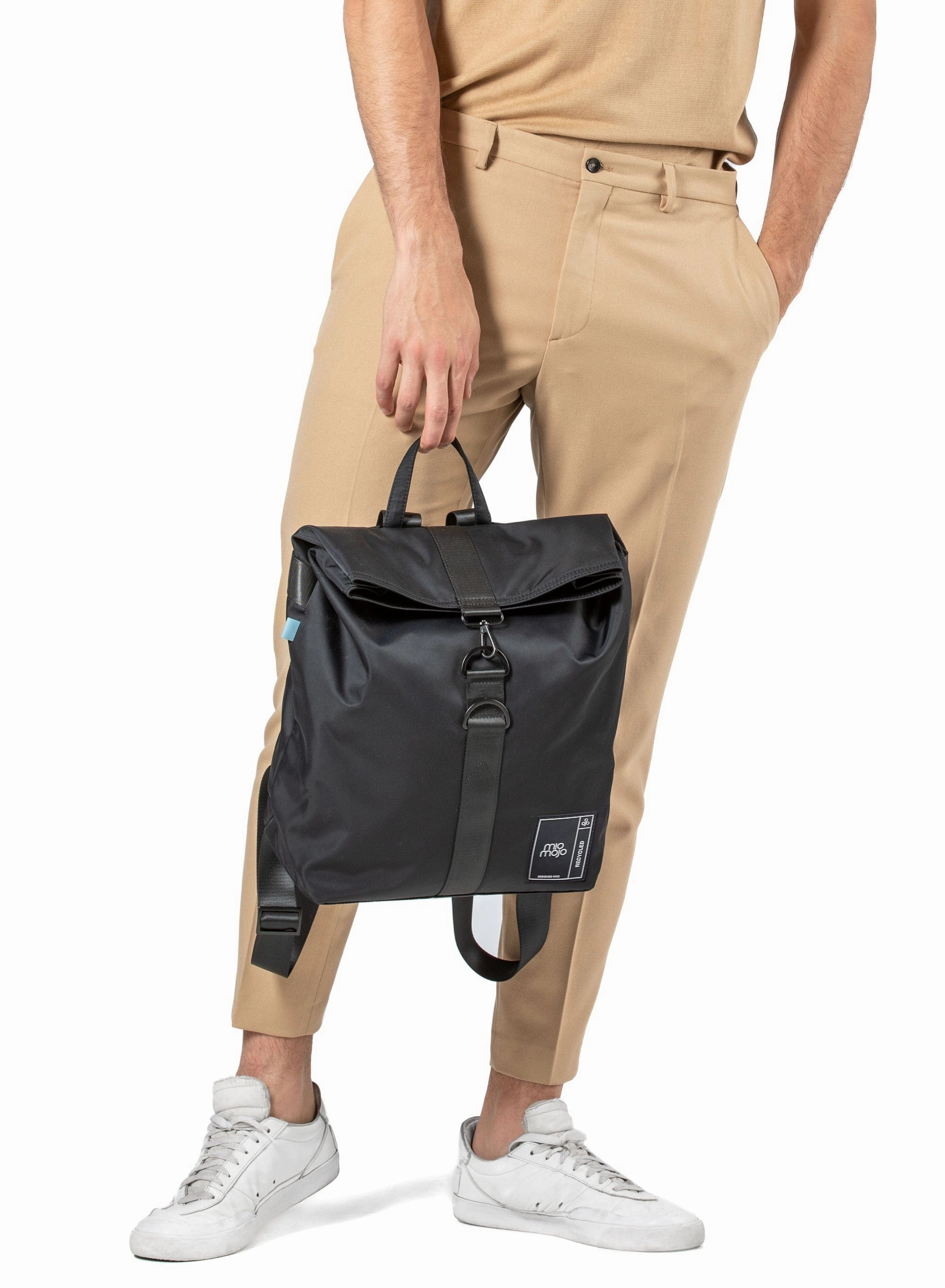 Penelope Recycled Nylon Vegan Backpack | Black