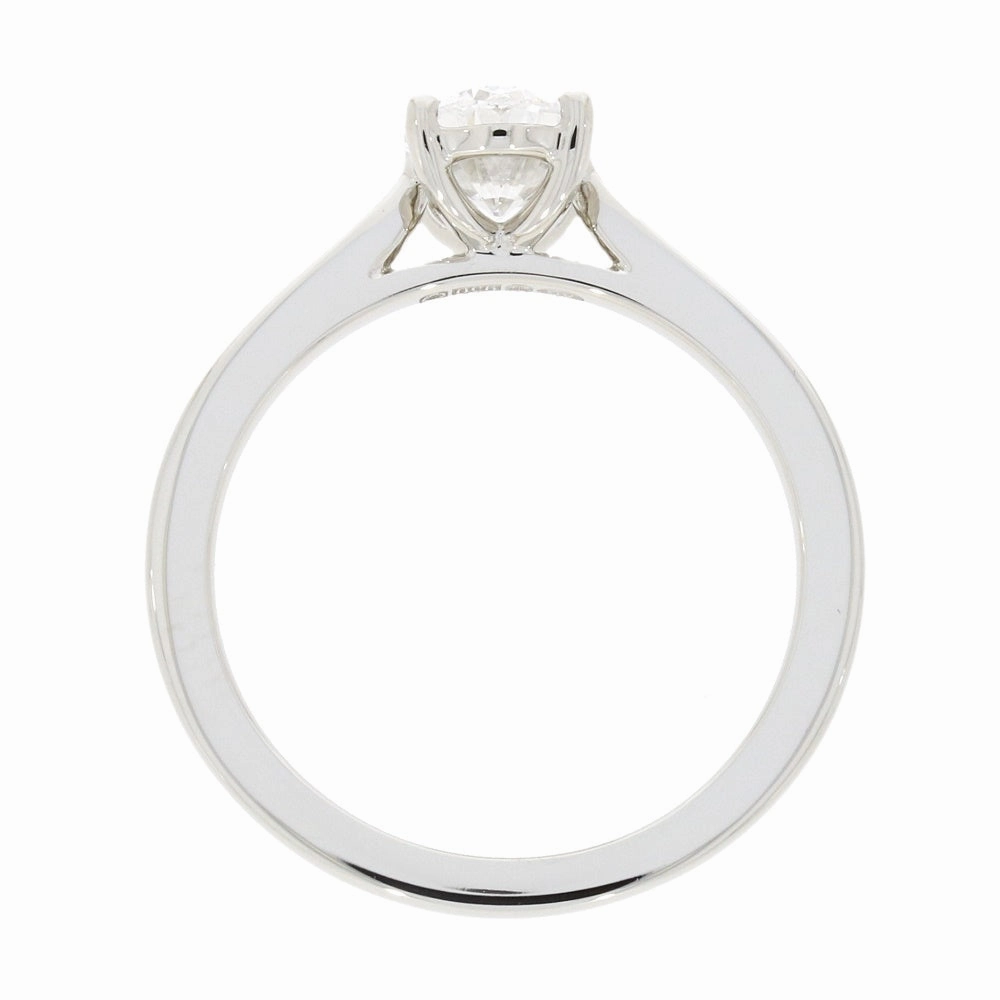 Platinum 1.00ct Oval Brilliant Cut Lab Grown Diamond Solitaire Ring D VS1