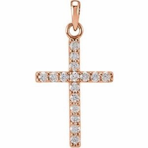 Platinum 1/4 CTW Natural Diamond Cross Pendant