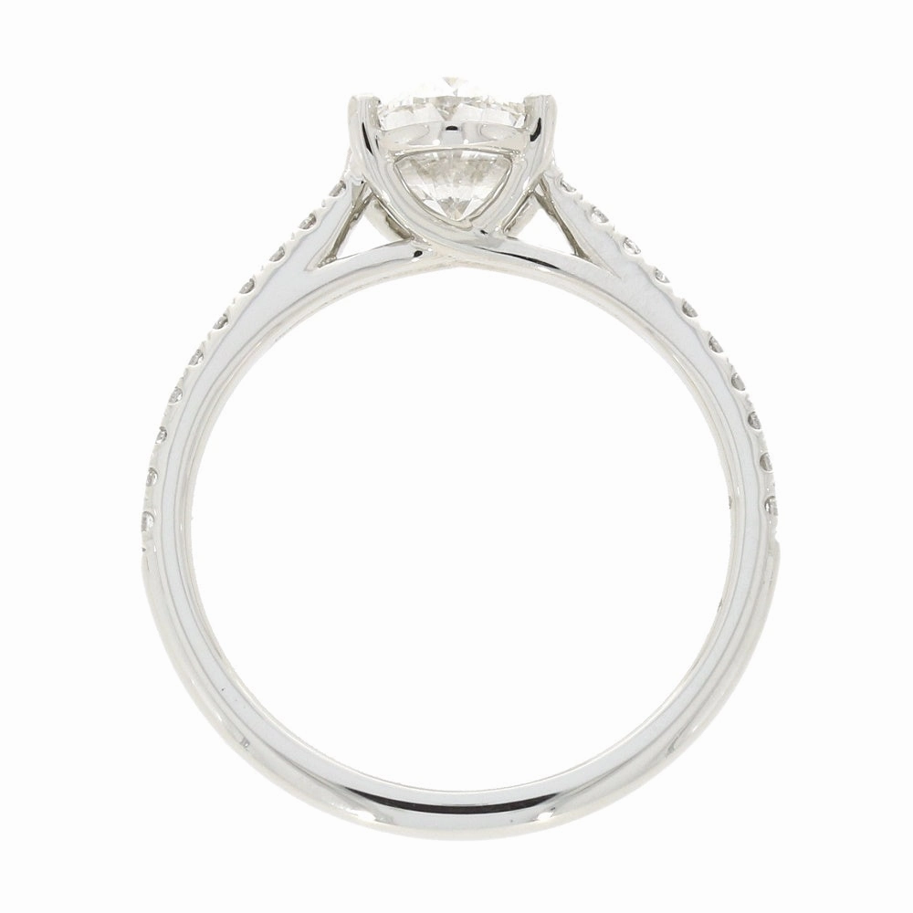 Platinum 1.55cts Lab Grown Diamond Oval Cut Solitaire Ring