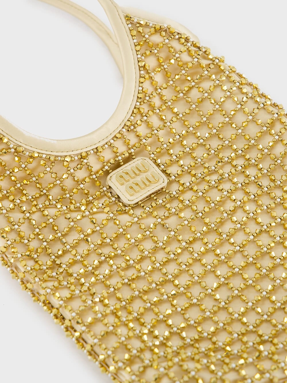 Platinum Ivy Beaded Duchesse Bag