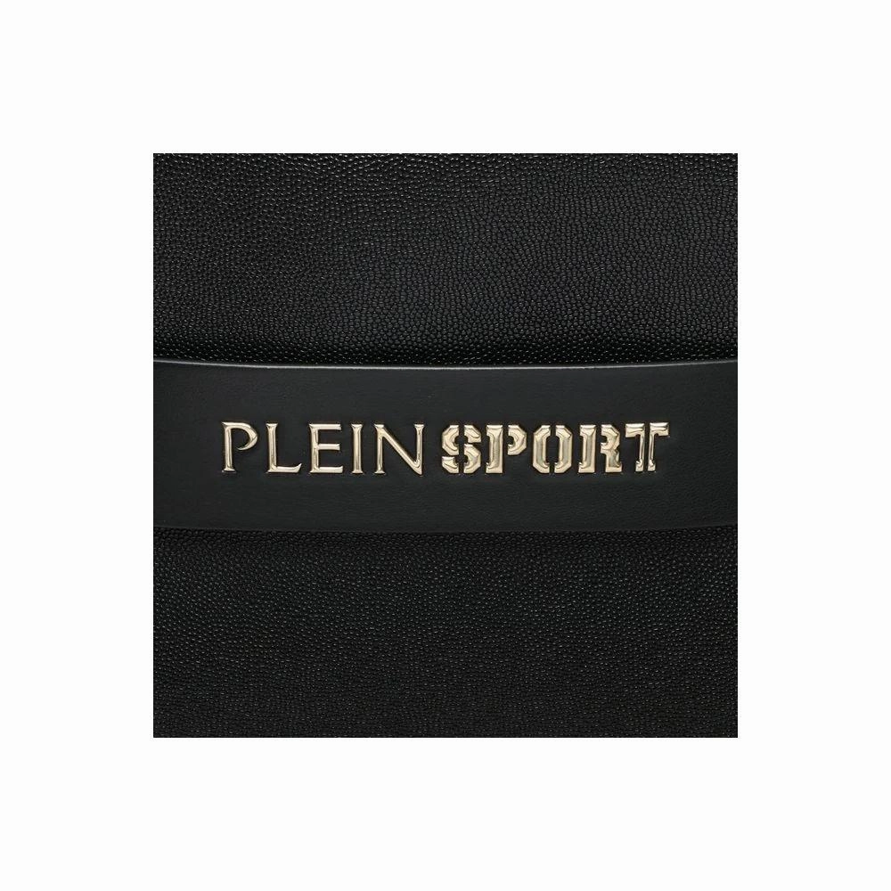 Plein Sport Chic Ebony Tote with Silver Logo Accent