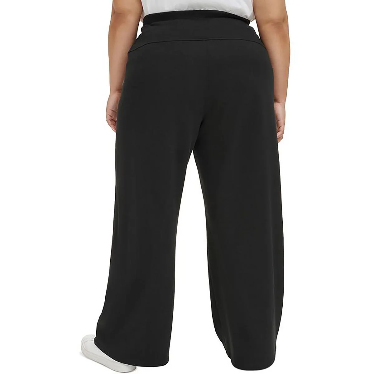 Plus Womens Wide Leg Fitness Sweatpants