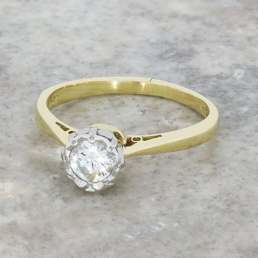 Pre Owned 18ct Yellow Gold Diamond Solitaire Ring