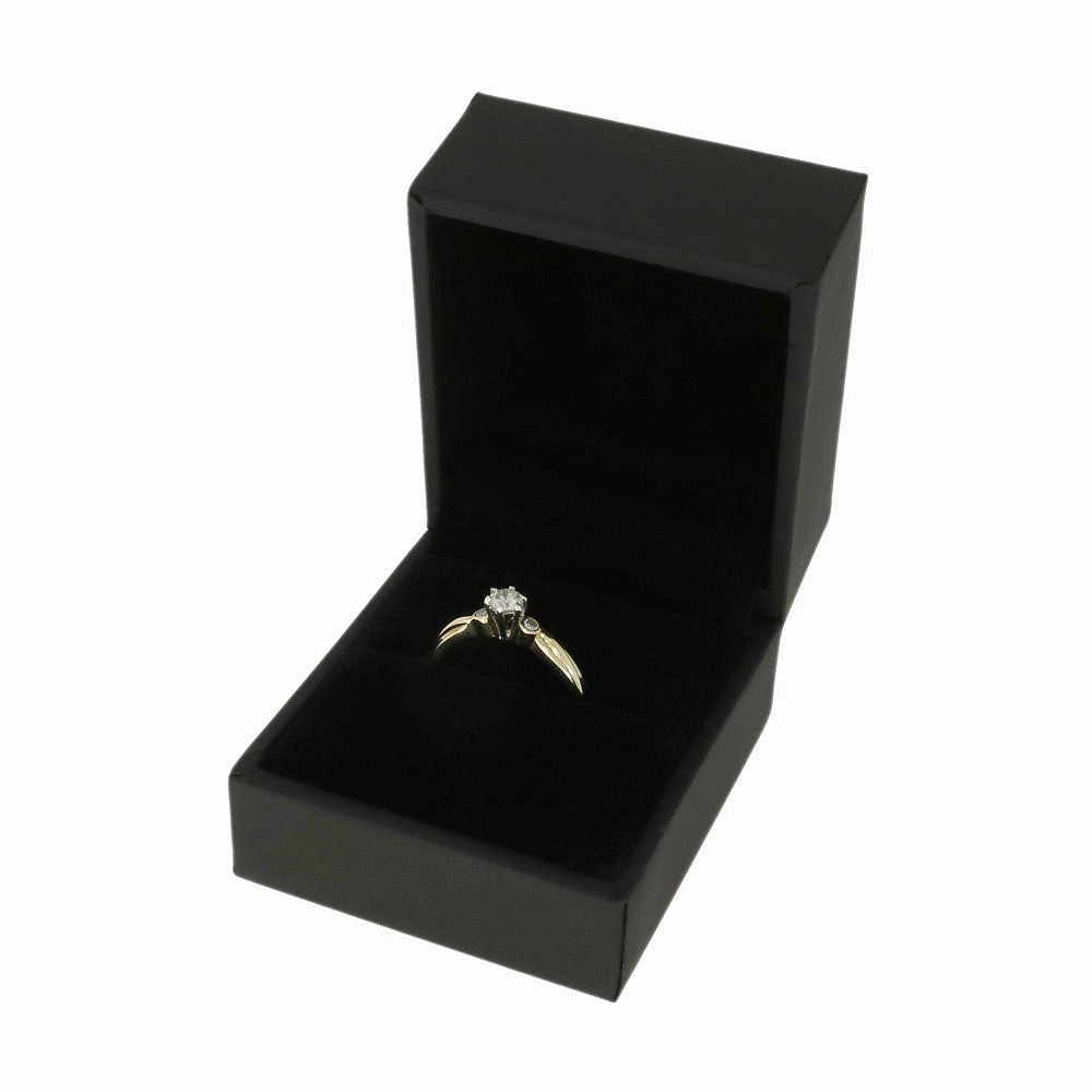 Pre Owned 9ct Yellow Gold 0.22ct Diamond Solitaire Ring