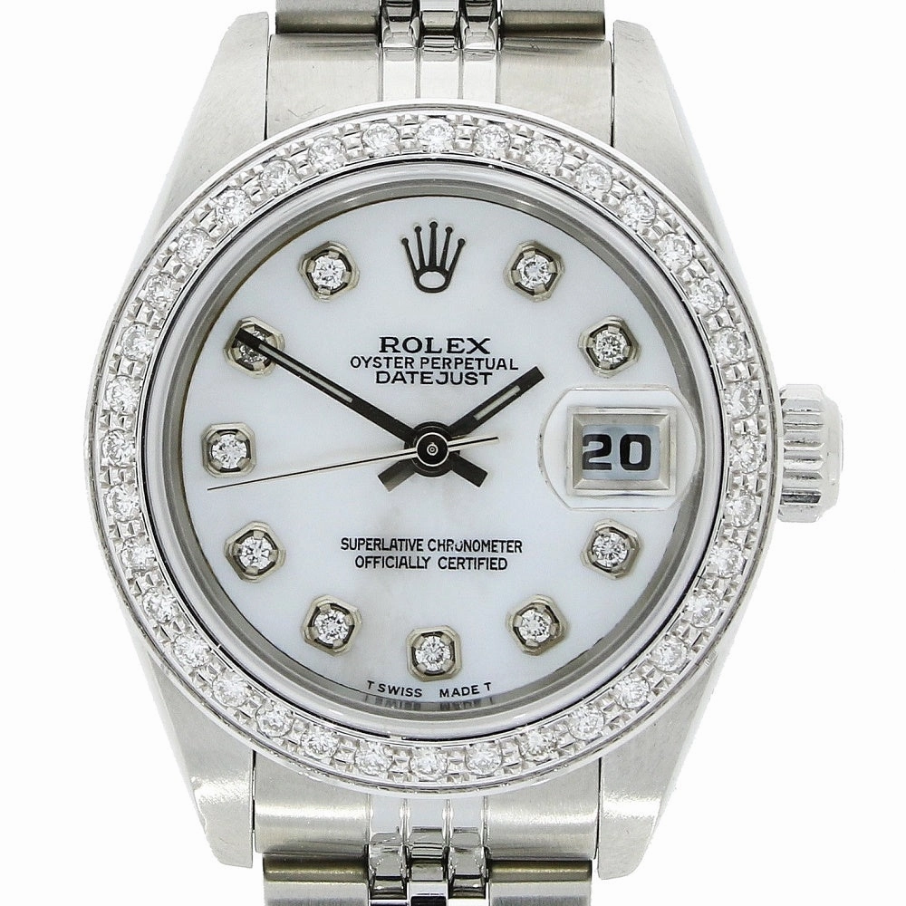 Pre Owned Rolex Lady Datejust Diamond Set Watch 69190 RW0619 Papers (1997)