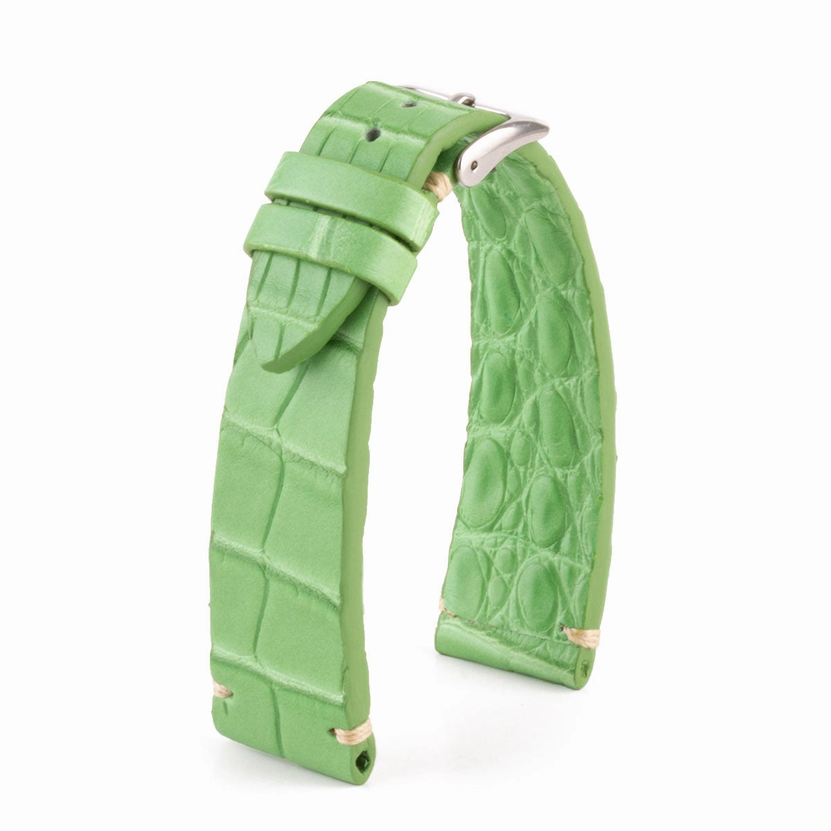 Premium Vintage watchband - Alligator leather strap (black, brown, grey, blue, kaki, red...)