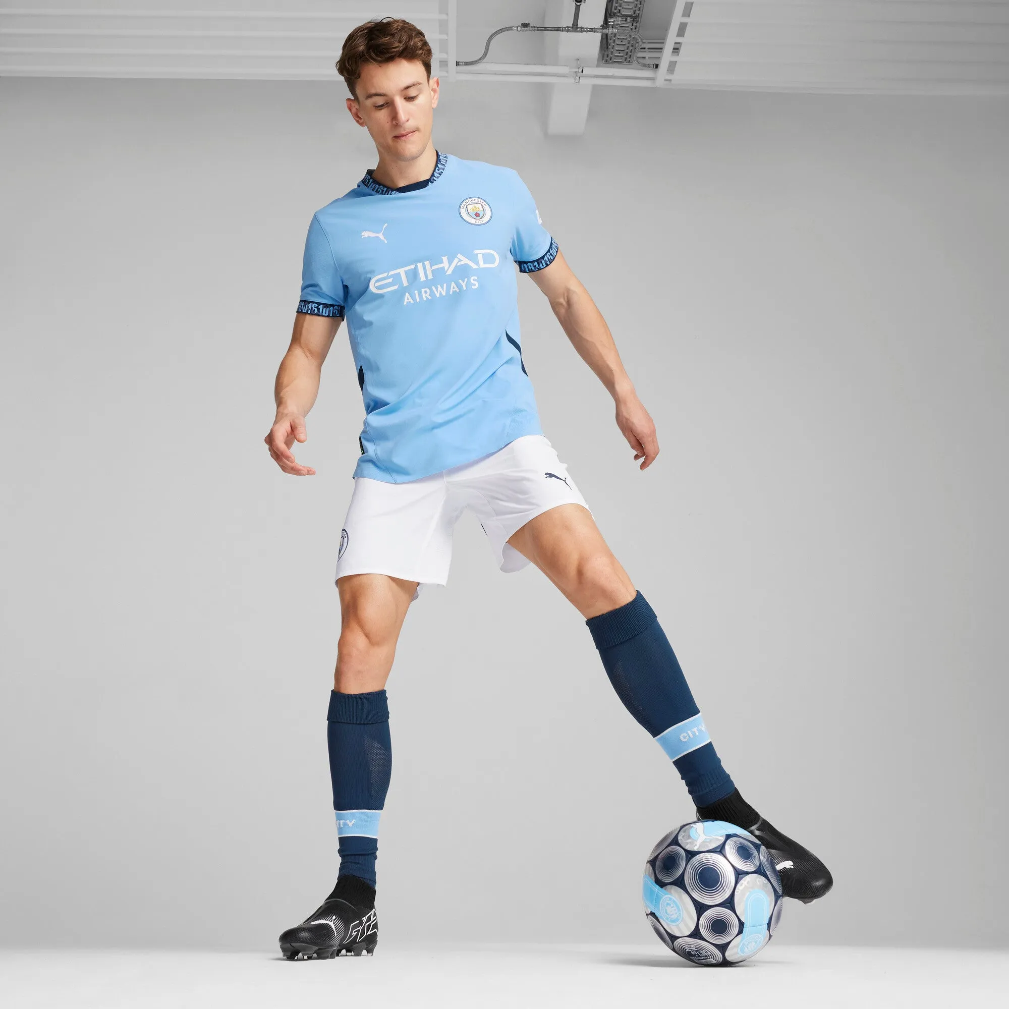 PUMA Men's Manchester City 24/25 Authentic Home Soccer Jersey