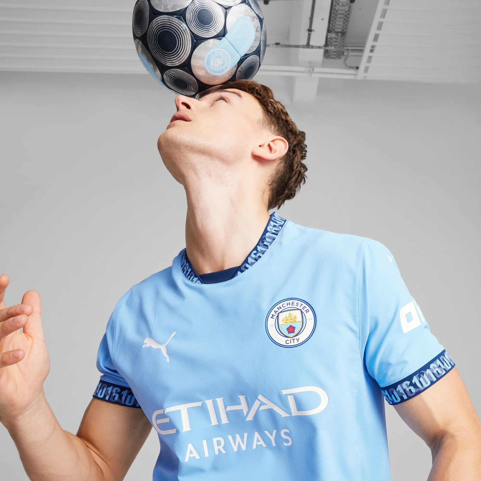 PUMA Men's Manchester City 24/25 Authentic Home Soccer Jersey