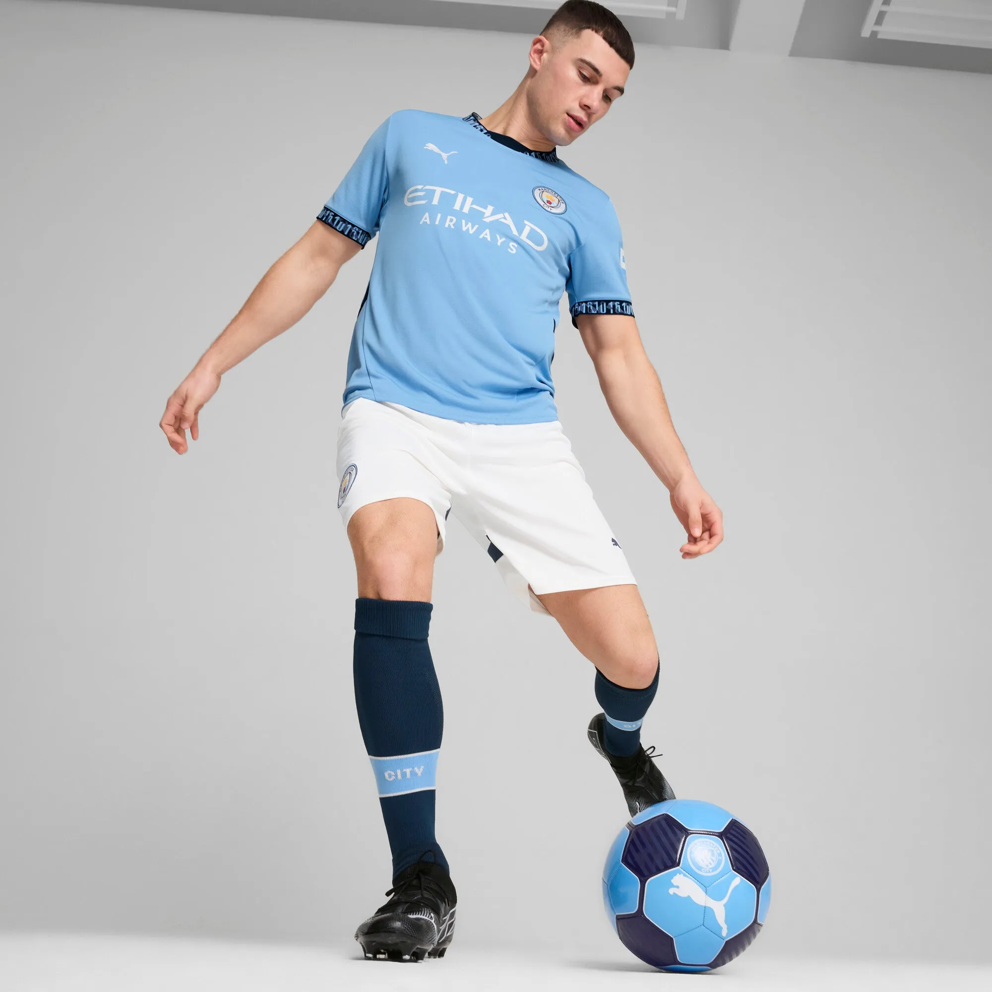 PUMA Men's Manchester City 24/25 Replica Soccer Shorts
