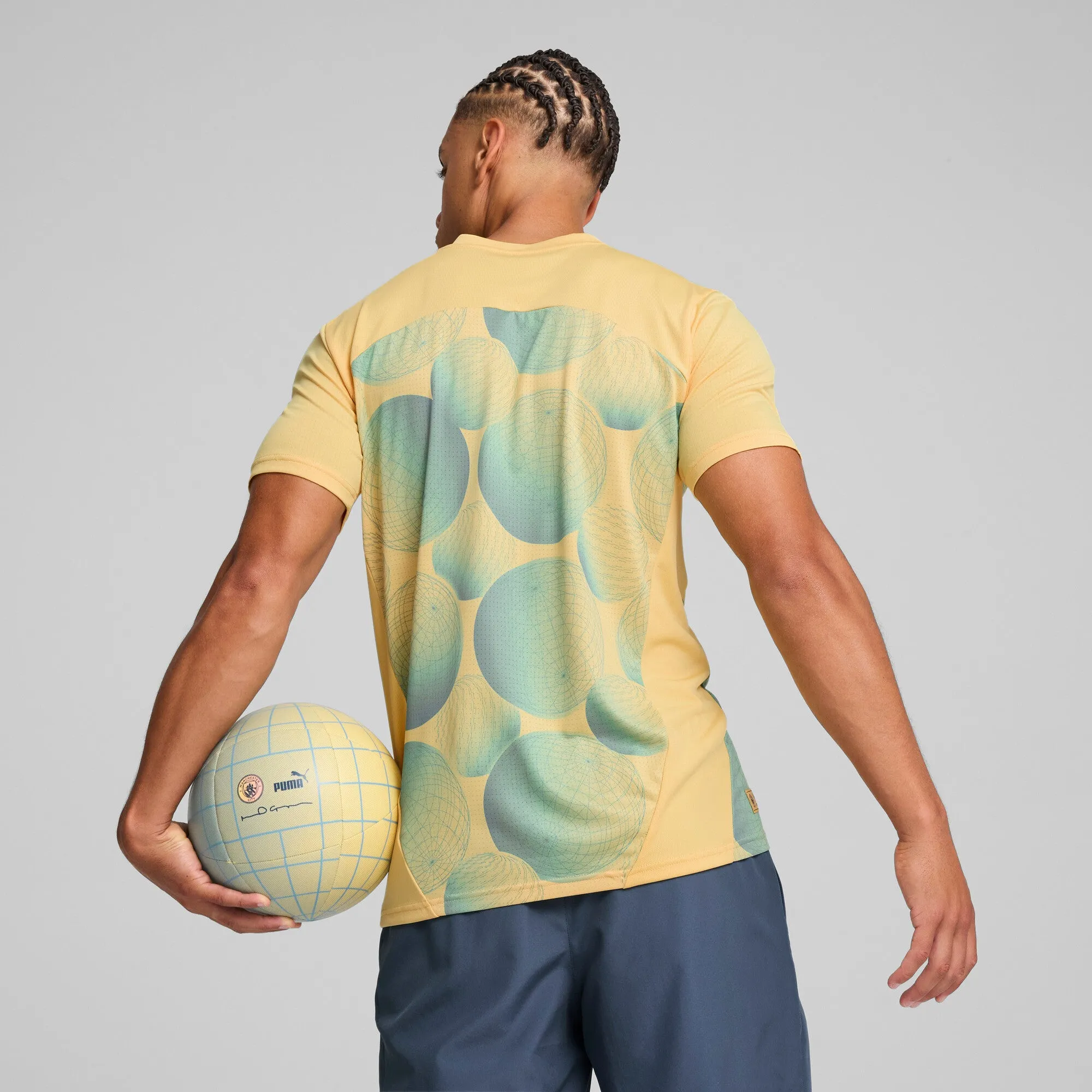 PUMA Men's Manchester City Pre-Match Short Sleeve Jersey