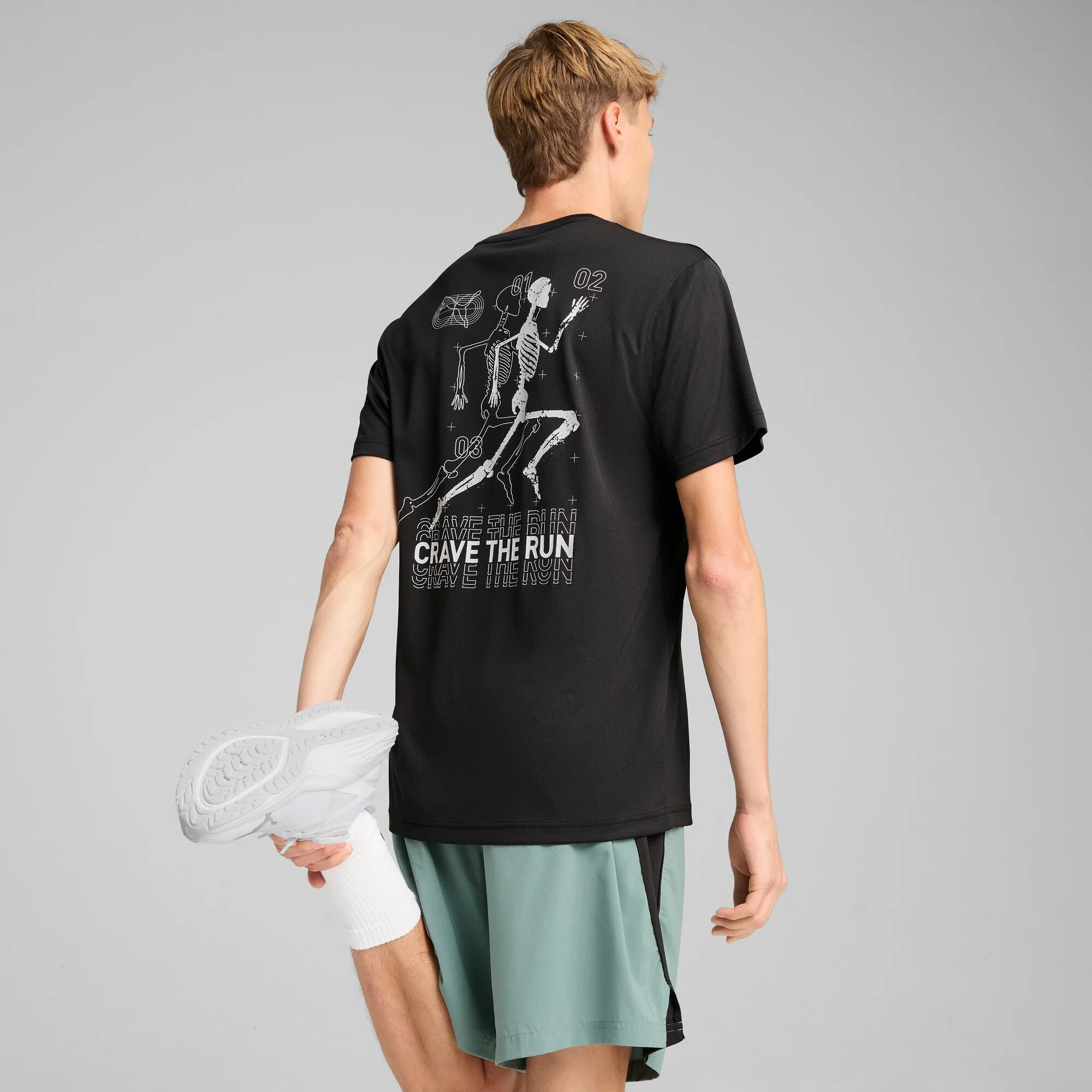 PUMA Men's Skeleton Running Graphic Tee