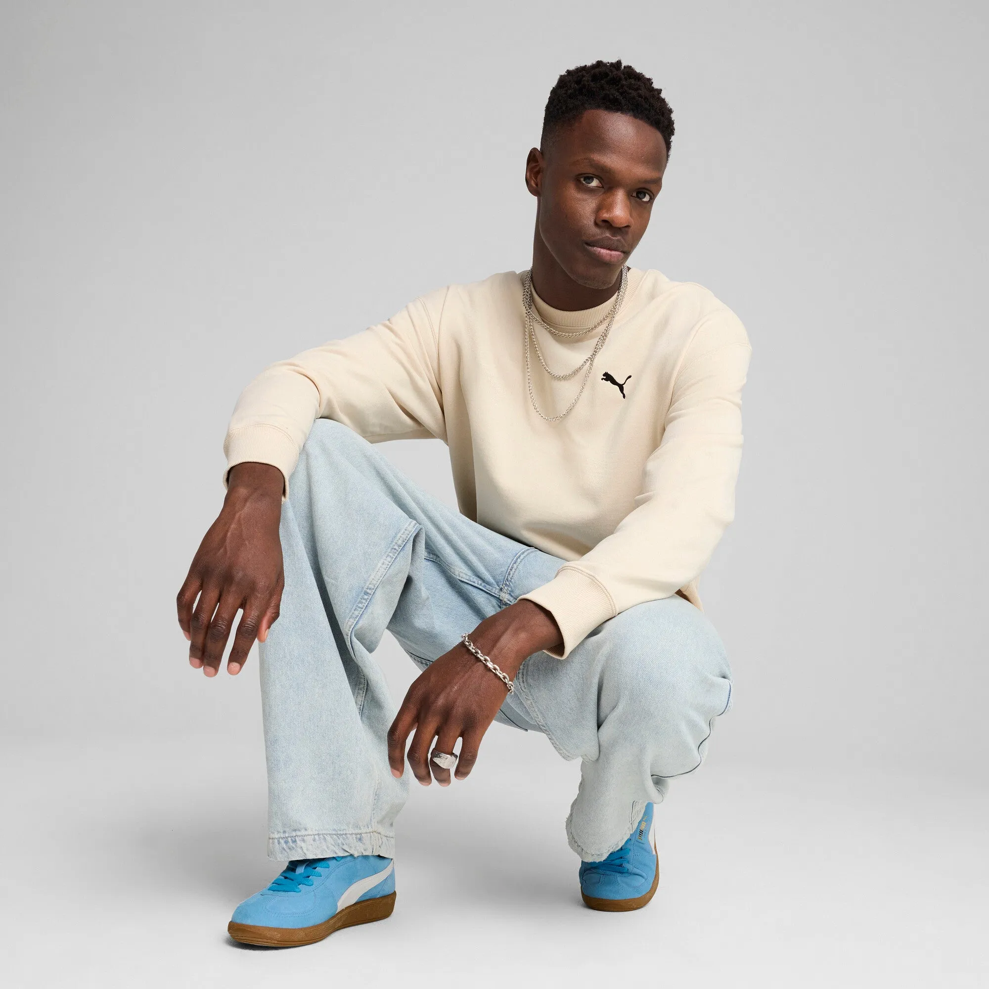 PUMA Men's WARDROBE ESSENTIALS Relaxed Crew