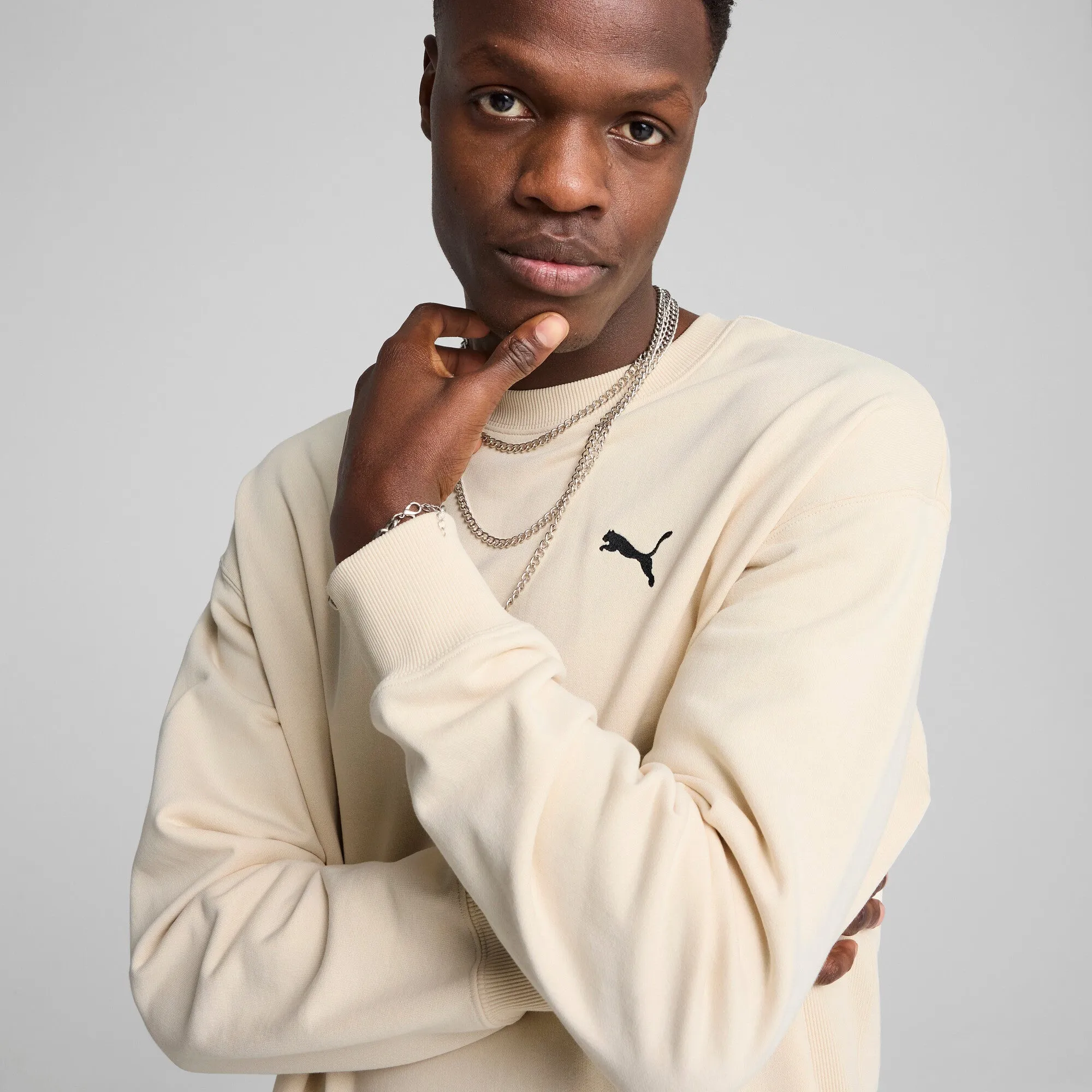 PUMA Men's WARDROBE ESSENTIALS Relaxed Crew