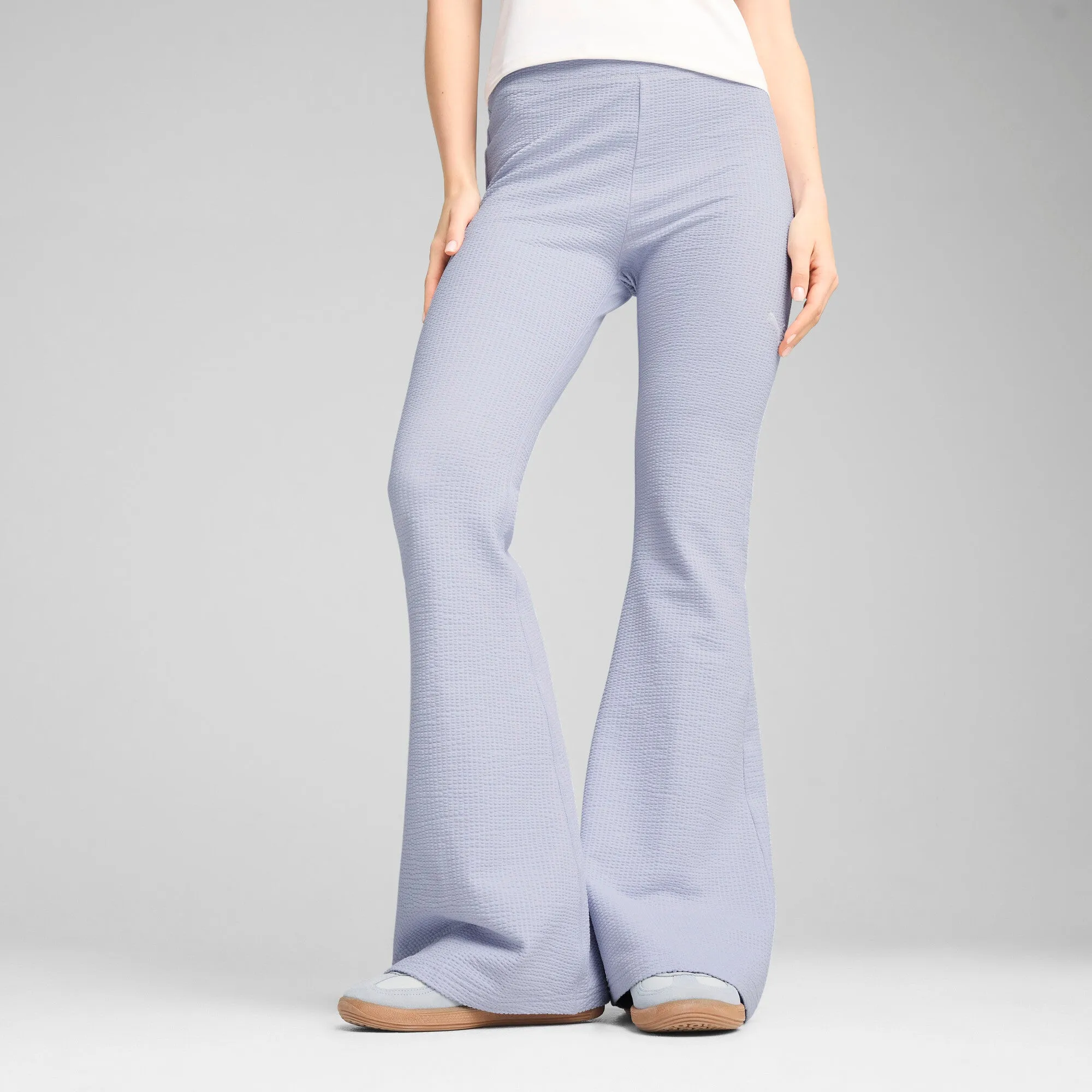 PUMA Women's DARE TO Textured Flared Leggings