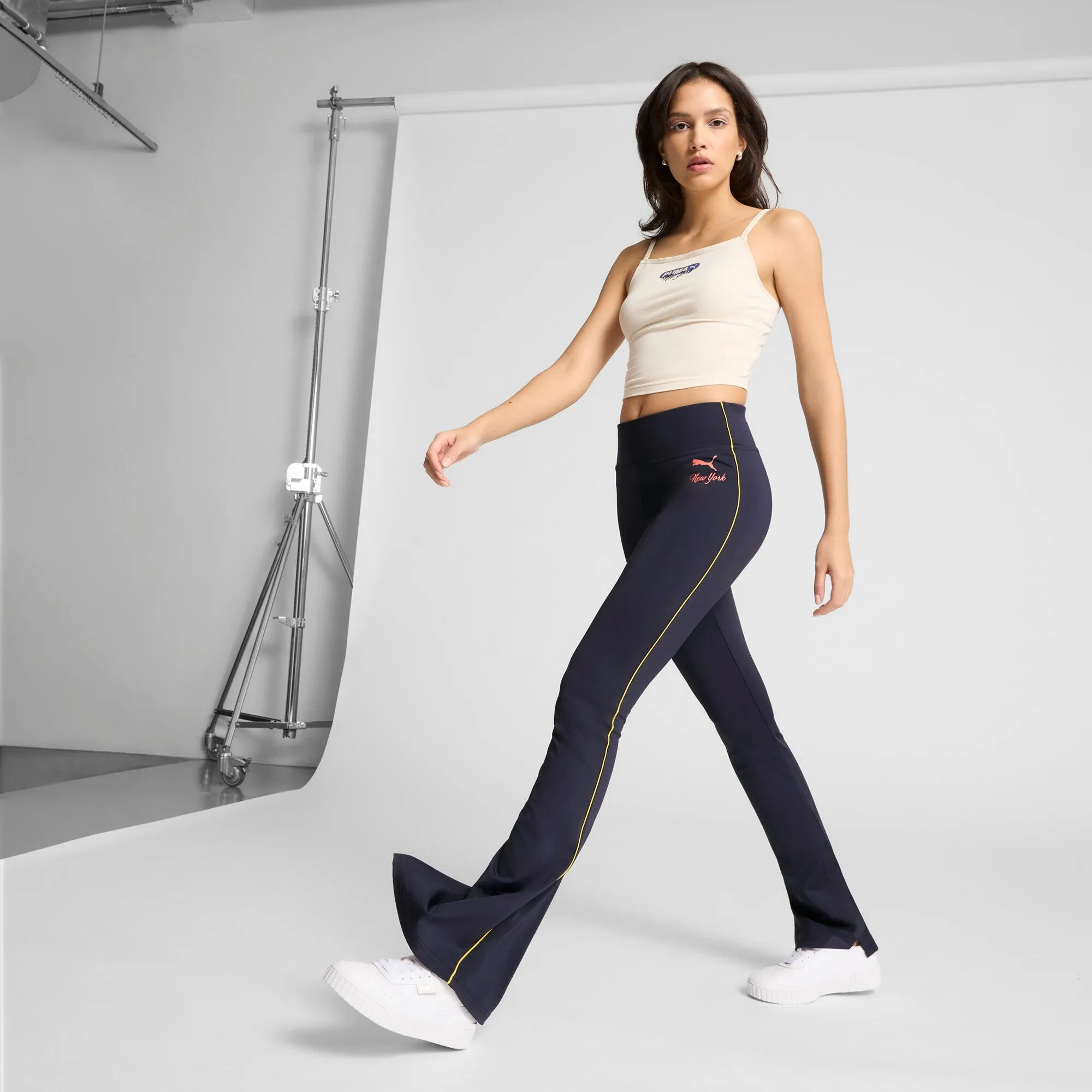 PUMA Women's Wardrobe Essentials Bright Lights NYC Flagship Flared Leggings
