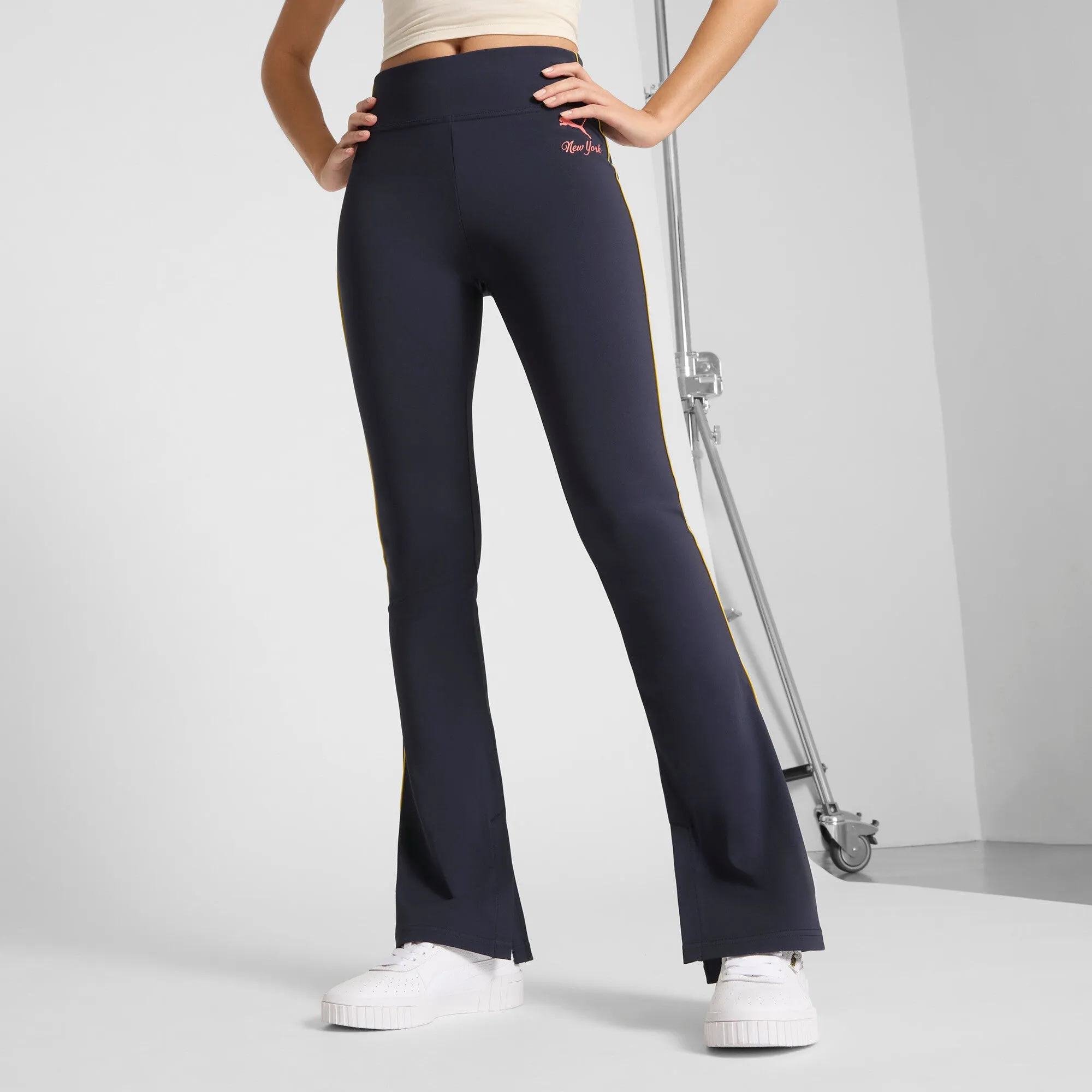PUMA Women's Wardrobe Essentials Bright Lights NYC Flagship Flared Leggings