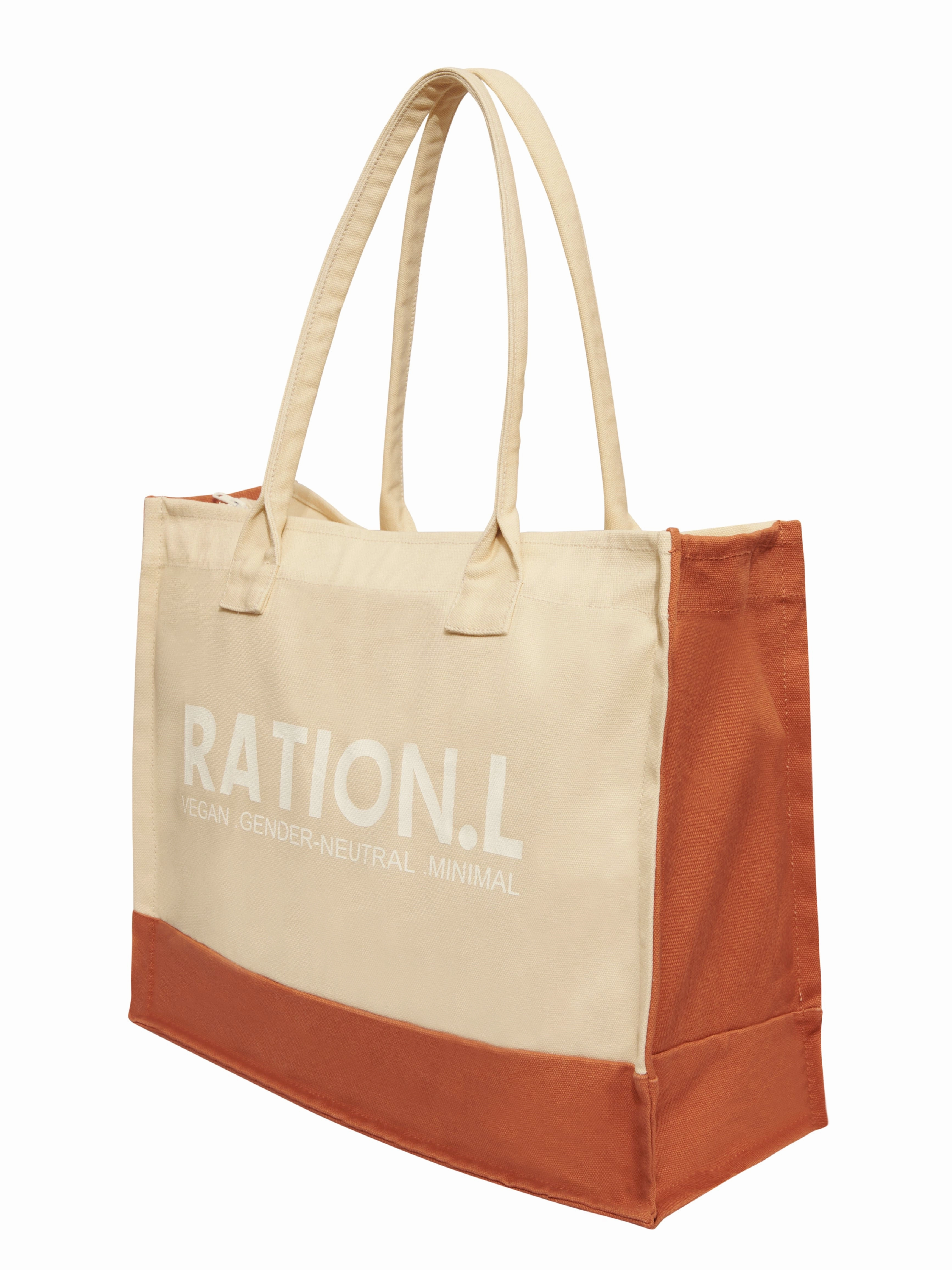 R.espect Unisex Organic Cotton Tote Bag | Beige & Red