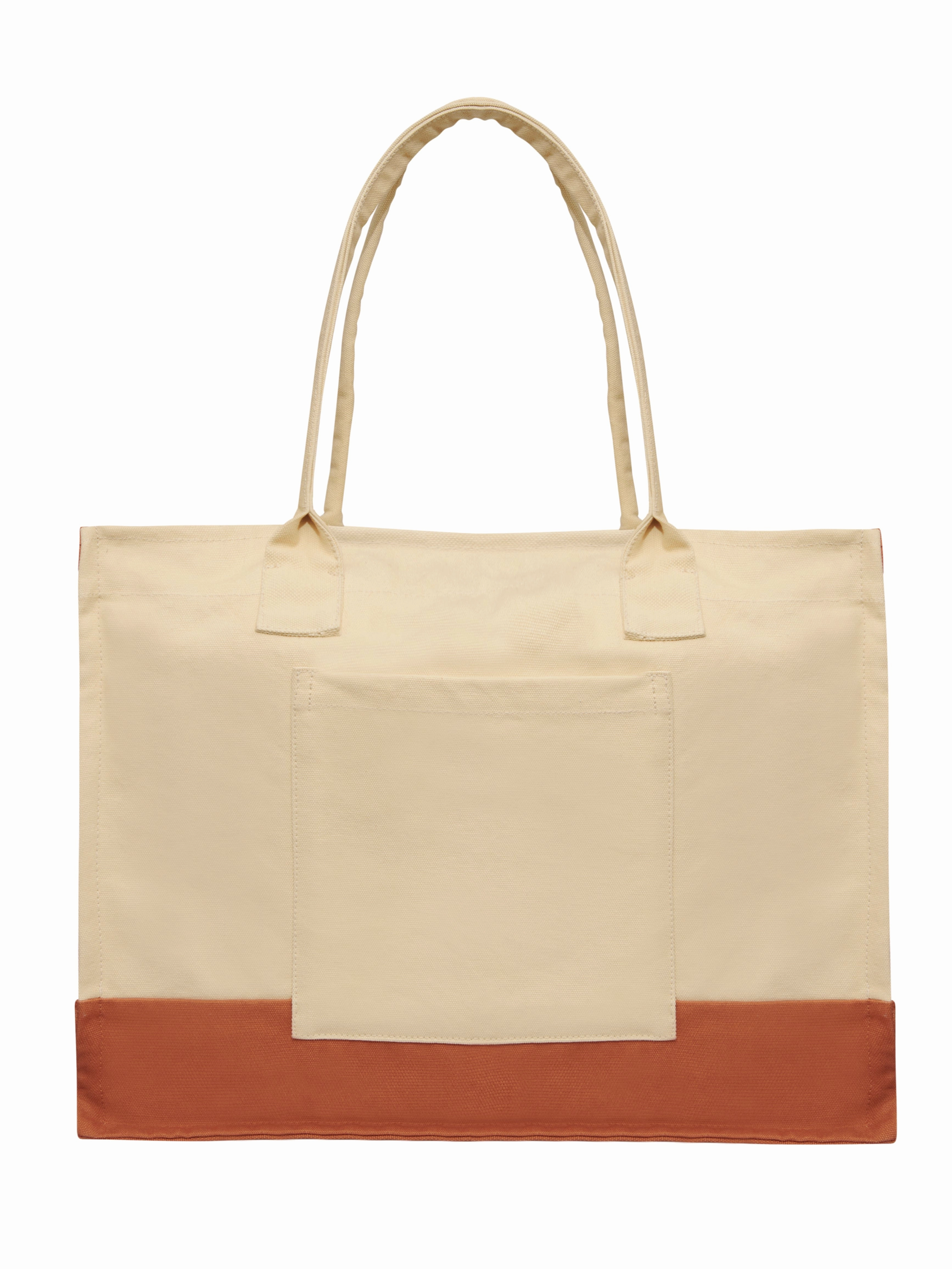R.espect Unisex Organic Cotton Tote Bag | Beige & Red