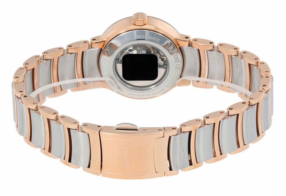 Rado Centrix Automatic Two-Tone Stainless Steel White Dial Date Womens Watch R30954123