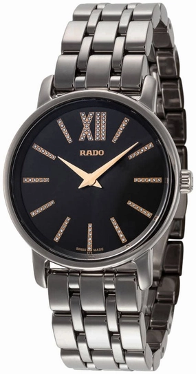 Rado DiaMaster Mini R14064707 Ceramic Womens Watch Deployment Clasp Analog Dial Bracelet Strap Quartz