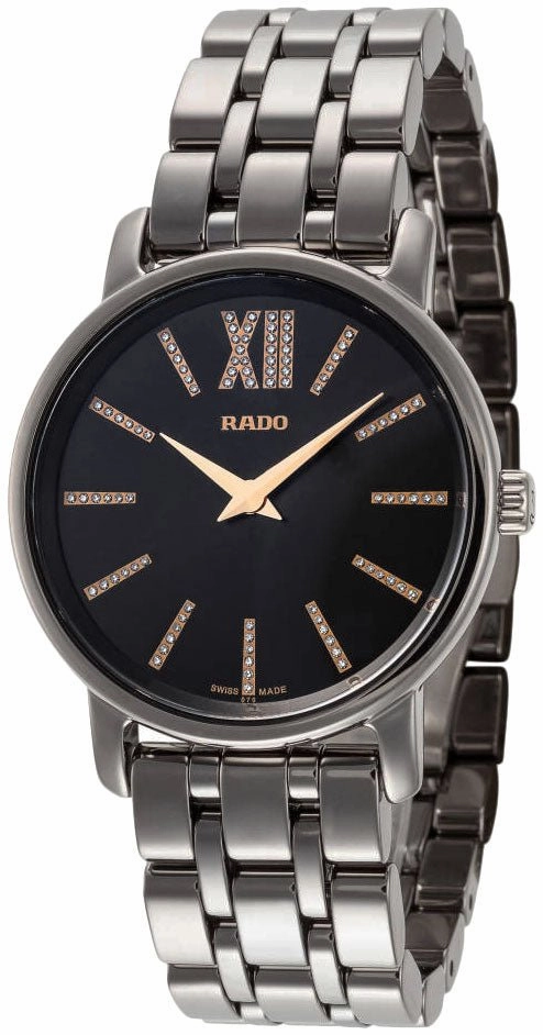 Rado DiaMaster Mini R14064707 Ceramic Womens Watch Deployment Clasp Analog Dial Bracelet Strap Quartz