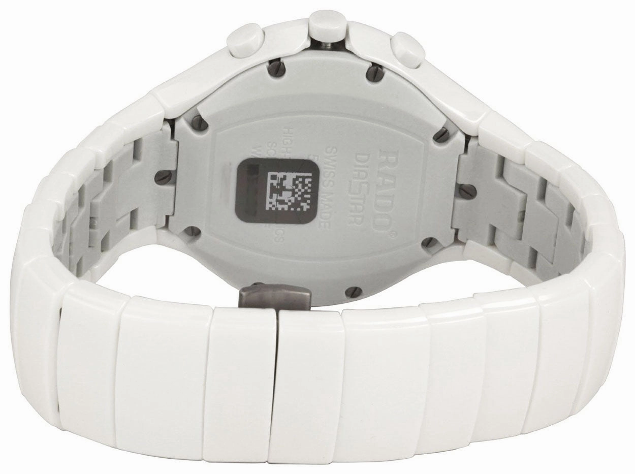 Rado Diastar True Chronograph White Ceramic Womens Watch Quartz Date Diamonds R27832702