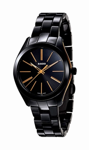 Rado HyperChrome Black Ceramic Quartz Ladies Watch R32214152