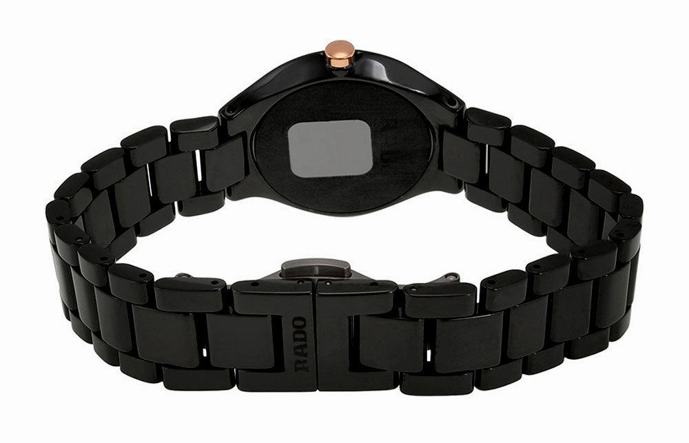 Rado True Thinline Black Ceramic Black Dial Quartz Womens Watch R27742152