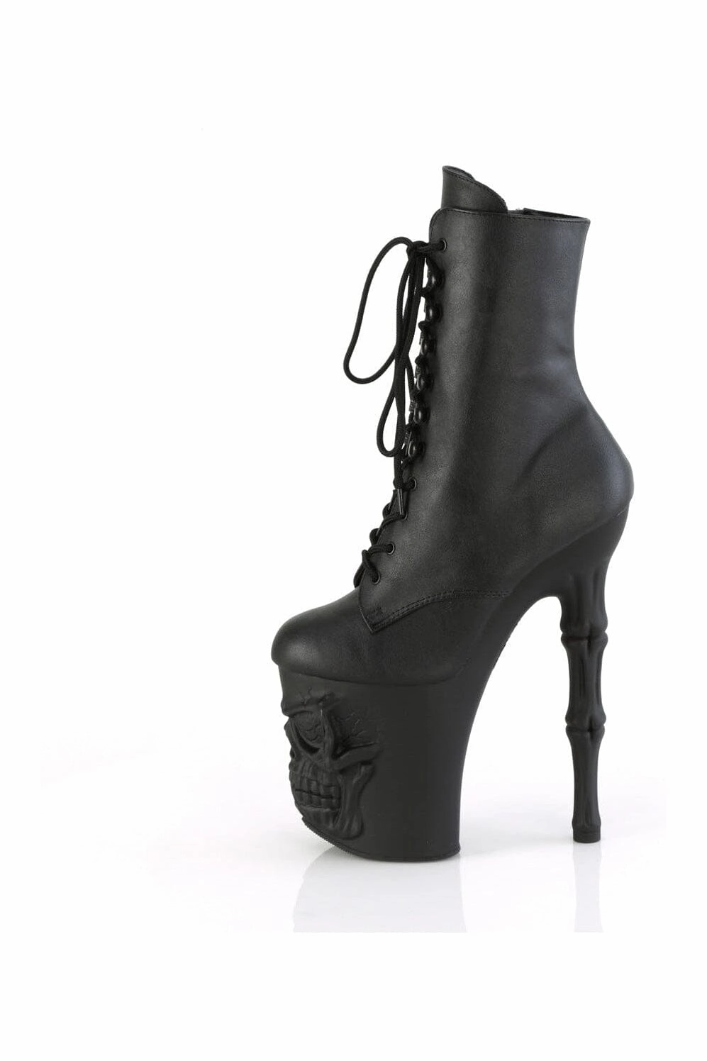 RAPTURE-1020 Black Faux Leather Ankle Boot