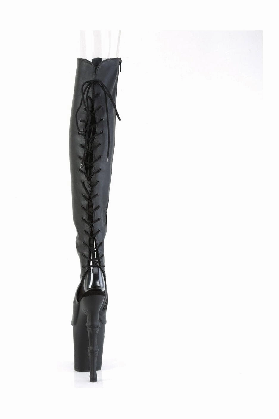 RAPTURE-3019 Black Faux Leather Knee Boot